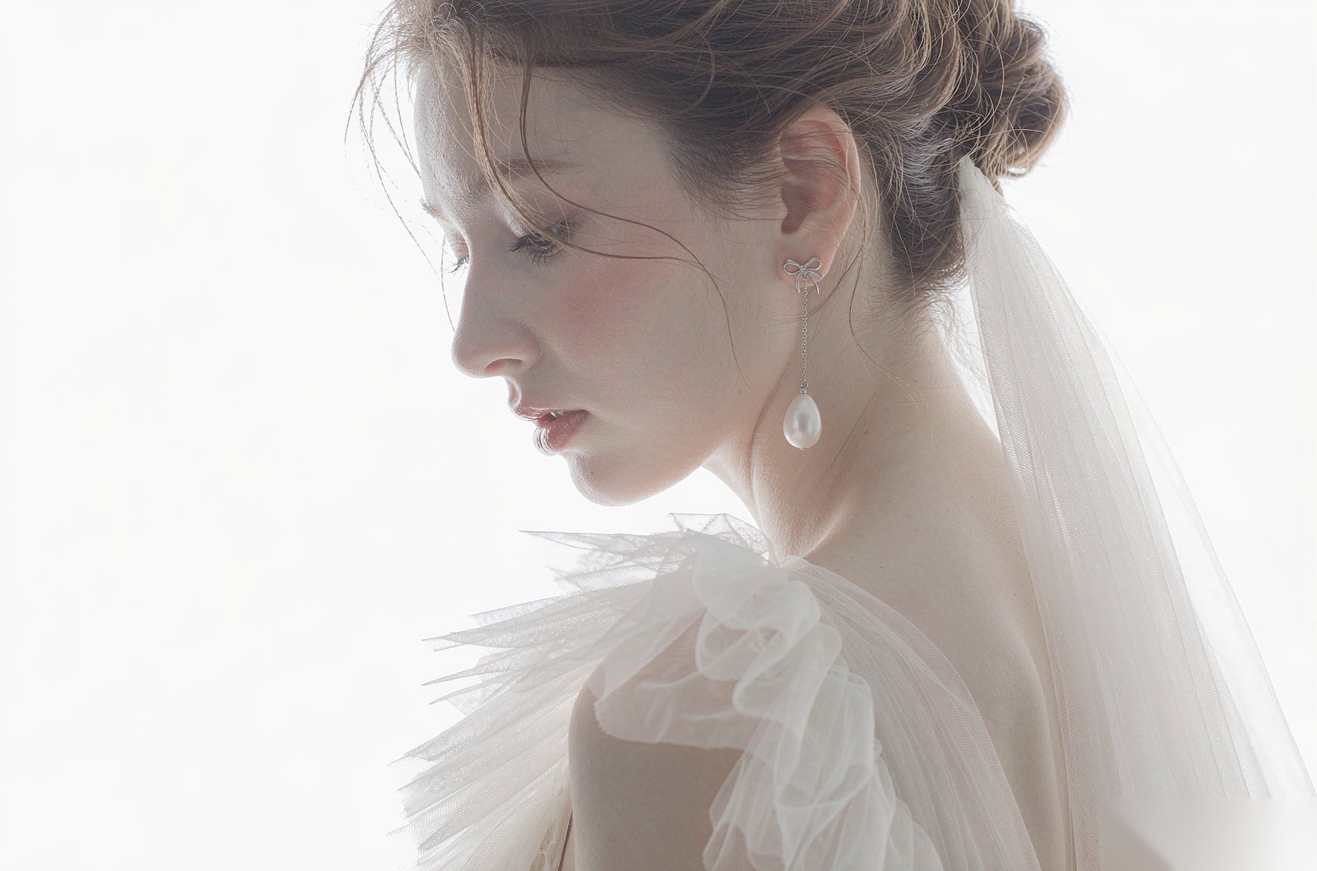 Pearl earrings for bride drop earrings freshwater pearl