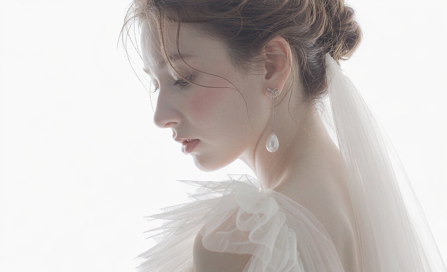 Pearl earrings for bride drop style freshwater wedding earrings