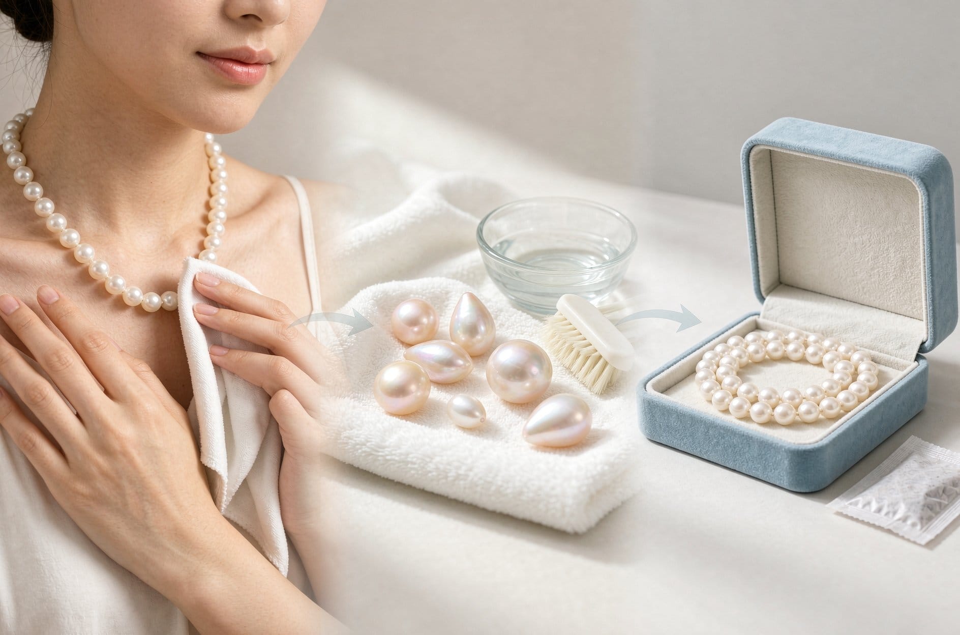 7 essential freshwater pearl care secrets: cleaning, drying and storage steps